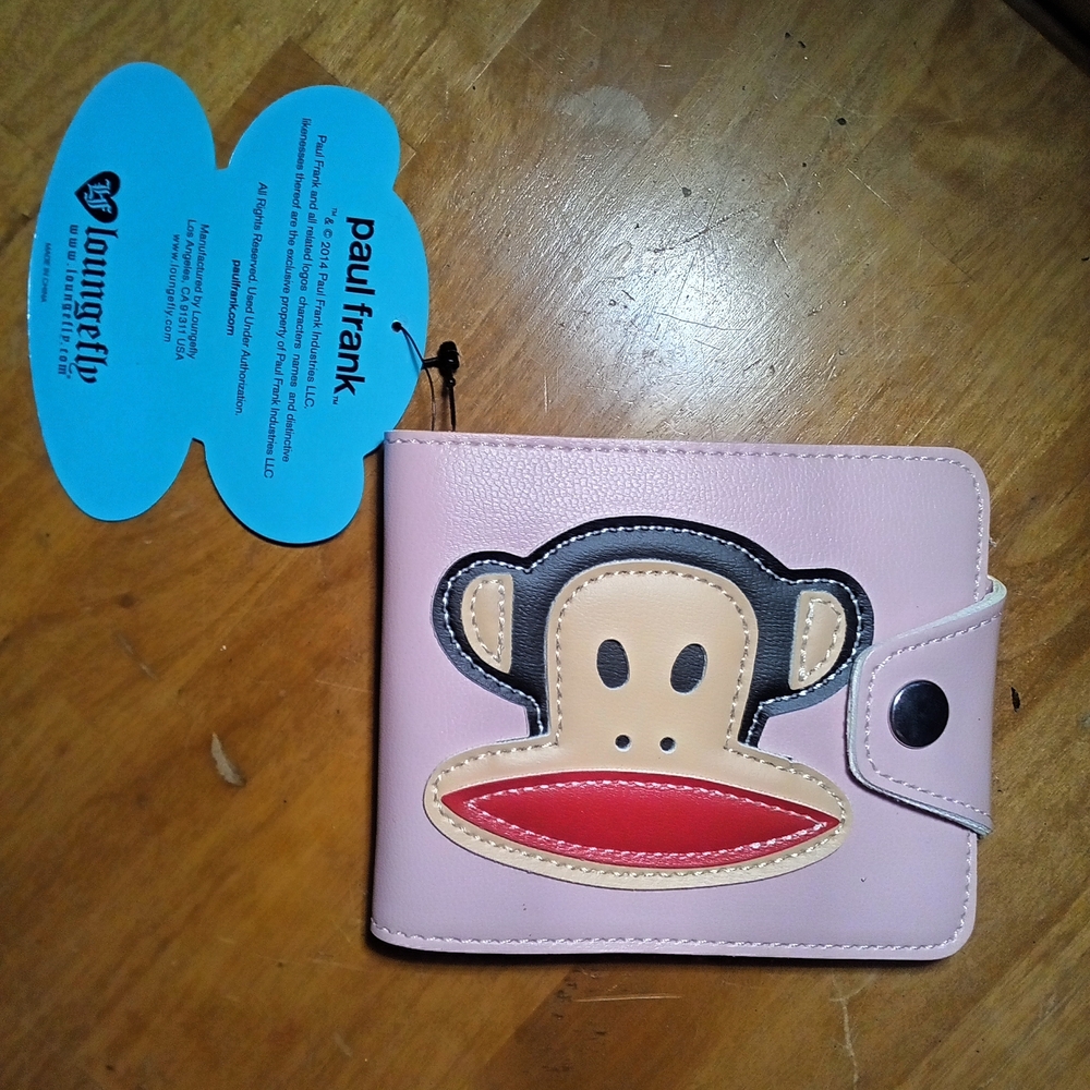 Paul Frank Pink Wallet with Monkey Design